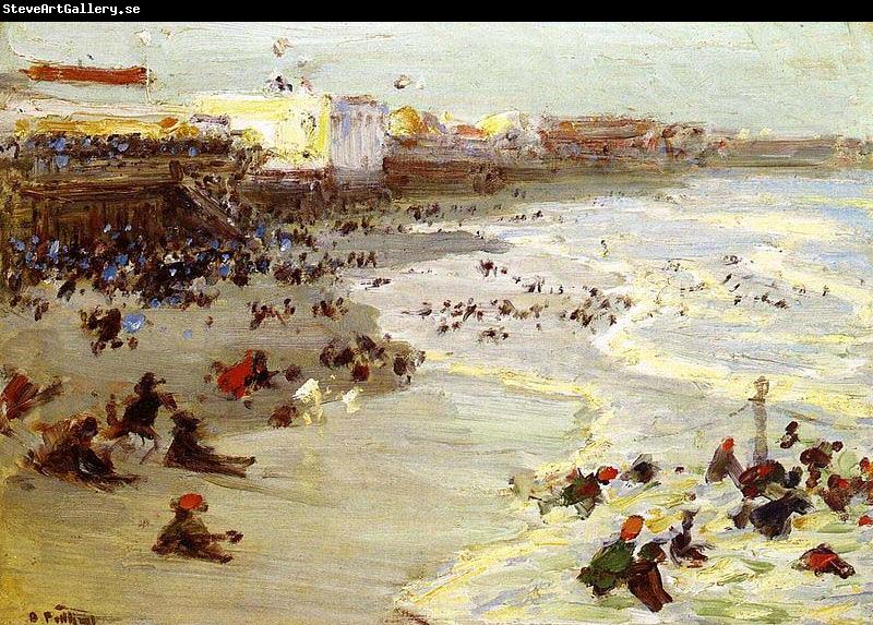 Edward Henry Potthast Prints Oil painting of Coney Island